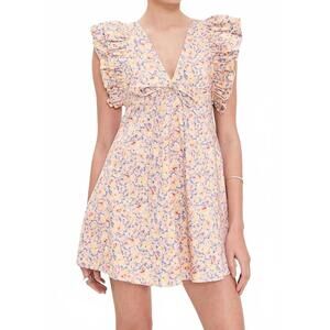 NEW KIKA VARGAS nola dress in yellow garden